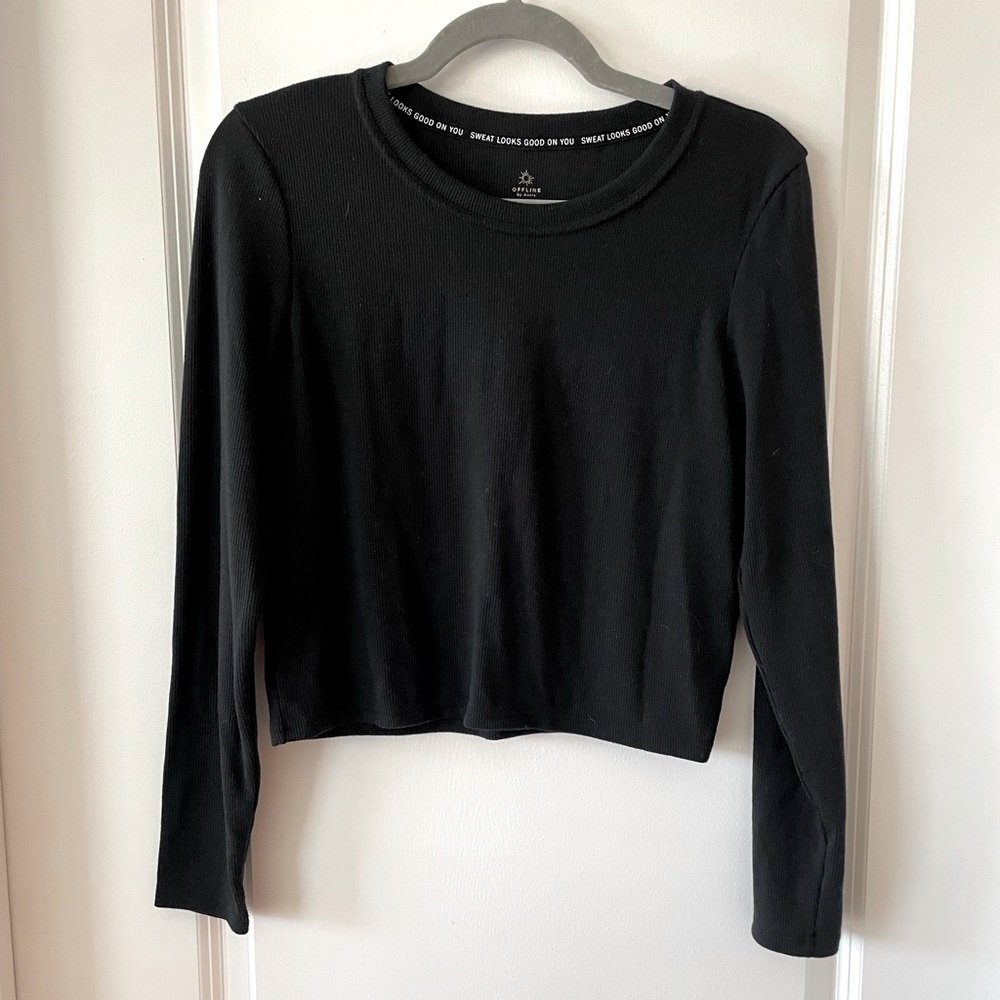 Aerie long sleeve crop top